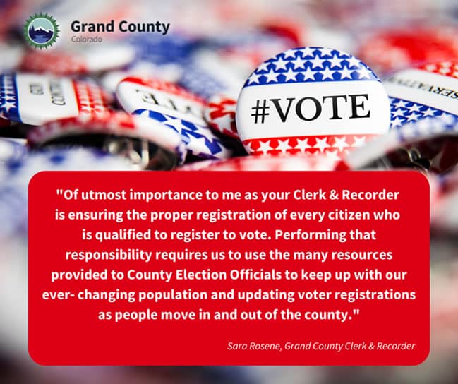 Grand County Clerk and Recorder Letter to Voters