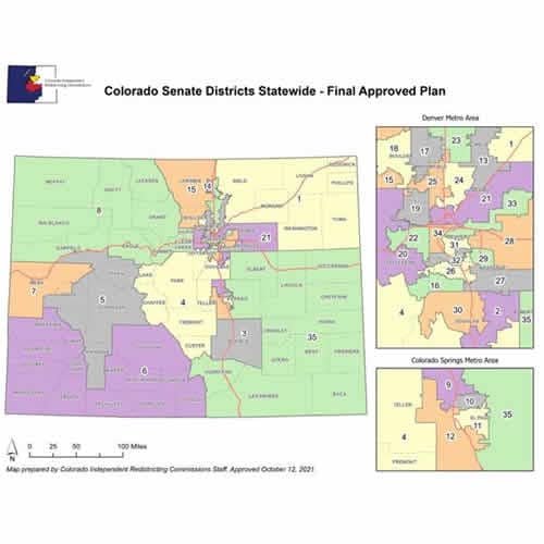 CO Senate Districts Map