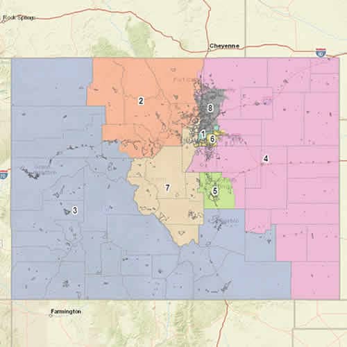 CO Federal Congressional Districts Map